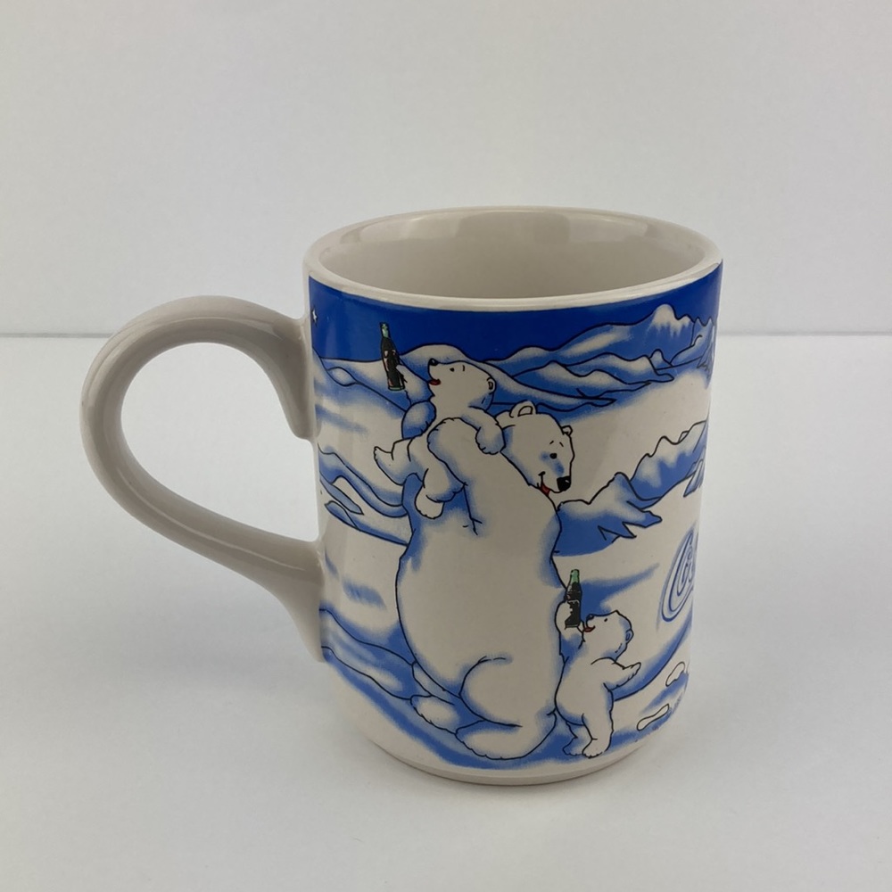 VTG 1997 Gibson/Coca-Cola Polar Bear Winter Wonder Coffee Mug 4.5” - Picture 3 of 9